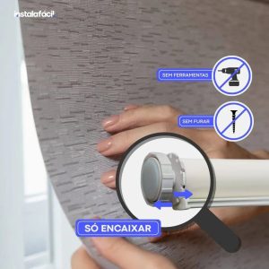 Persiana Rolô Blackout InstalaFácil - Cinza Texturizada