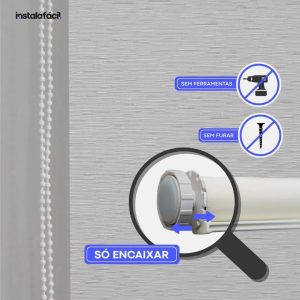 Persiana Rolô Blackout InstalaFácil - Marfim Texturizada