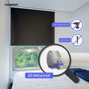 Persiana Rolô Blackout InstalaFácil - Preta