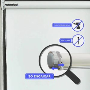 Persiana Rolô Blackout Tecido Liso InstalaFácil- Branca