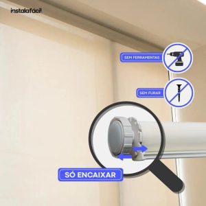 Persiana Rolô Tela Solar 3% InstalaFácil - Bege