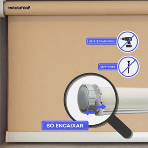 Persiana Rolô Tela Solar 5% InstalaFácil - Bege Areia