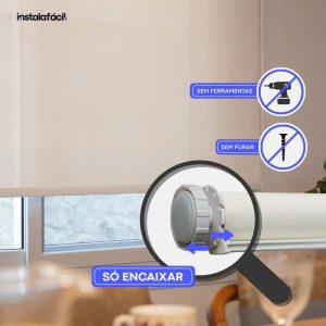 Persiana Rolô Tela Solar 5% InstalaFácil - Branca