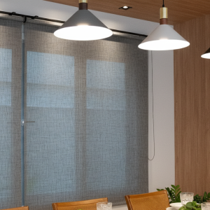 Persiana Rolô Translúcida Estampada - Cinza Xadrez