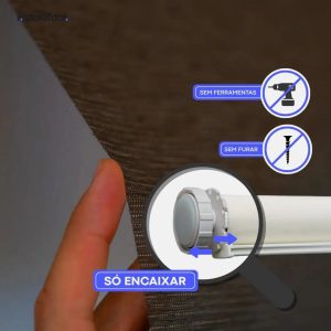 Persiana Rolô Translúcida Estampada InstalaFácil - Marrom