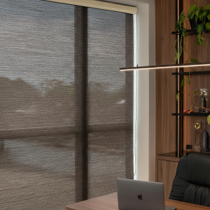 Persiana Rolô Translúcida Estampada - Marrom