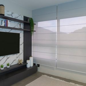 Persiana Romana Tela Solar 5% - Cinza